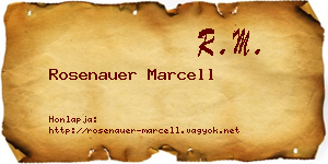 Rosenauer Marcell névjegykártya